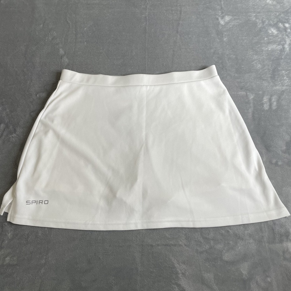 SPIRO Women's White Sport Fitness Golf Tennis Skirt Skort Large 16 XL